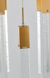 Bethel Gold Island Lighting in Metal & Crystal