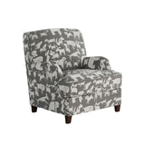 Fusion 01-02-C Transitional Accent Chair 01-02-C Doggie Graphite Accent Chair