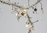 Bethel Gold Chandelier in Stainless Steel & Crystal