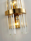Bethel Gold Wall Sconce in Metal & Crystal