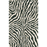 Visions I Zebra Contemporary Indoor/Outdoor Handmade 100% Polyester Rug