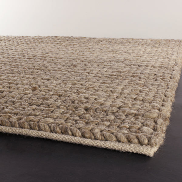 Chandra Rugs Valencia 100% Wool Hand-Woven Contemporary Rug Beige/Tan 9' x 13'