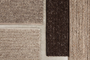 Chandra Rugs Valencia 100% Wool Hand-Woven Contemporary Rug Brown/Beige 9' x 13'