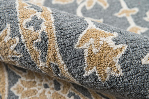 Momeni Valencia VAL-2 Hand Tufted Traditional Oriental Indoor Area Rug Grey 9' x 12' VALENVAL-2GRY90C0