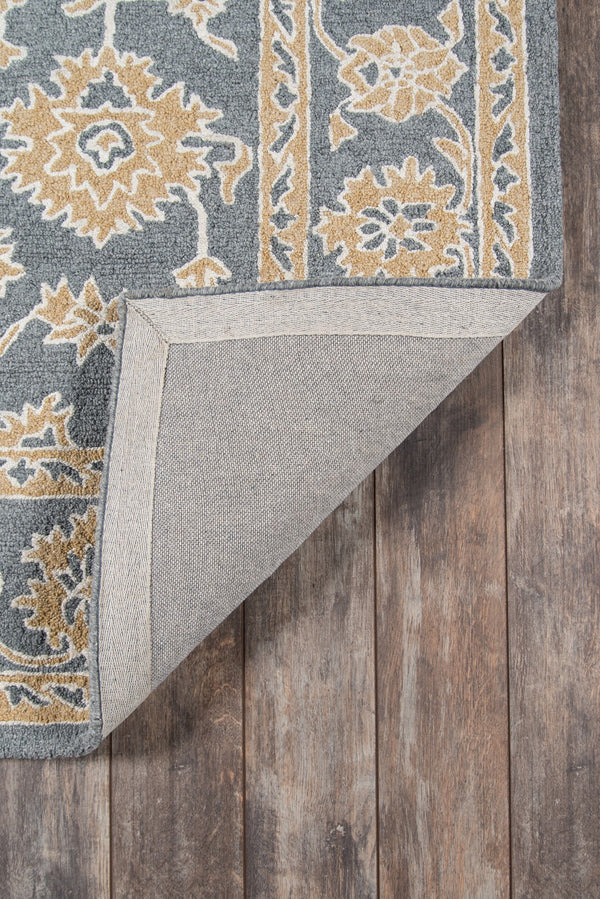 Momeni Valencia VAL-2 Hand Tufted Traditional Oriental Indoor Area Rug Grey 9' x 12' VALENVAL-2GRY90C0