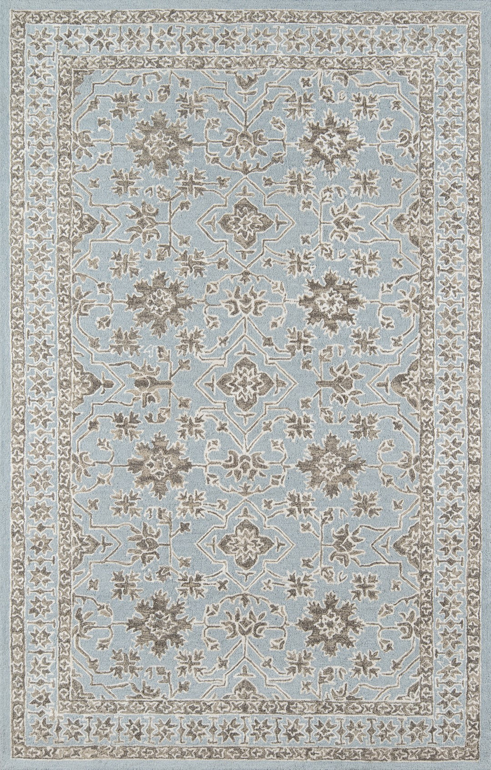 Momeni Valencia VAL-3 Hand Tufted Traditional Oriental Indoor Area Rug Blue 9' x 12' VALENVAL-3BLU90C0