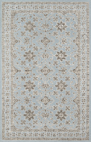 Momeni Valencia VAL-3 Hand Tufted Traditional Oriental Indoor Area Rug Blue 9' x 12' VALENVAL-3BLU90C0