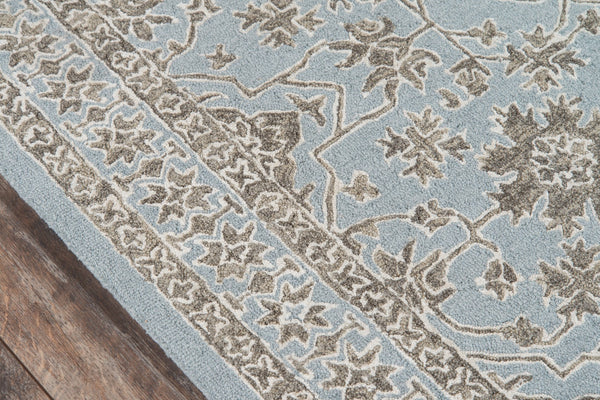 Momeni Valencia VAL-3 Hand Tufted Traditional Oriental Indoor Area Rug Blue 9' x 12' VALENVAL-3BLU90C0