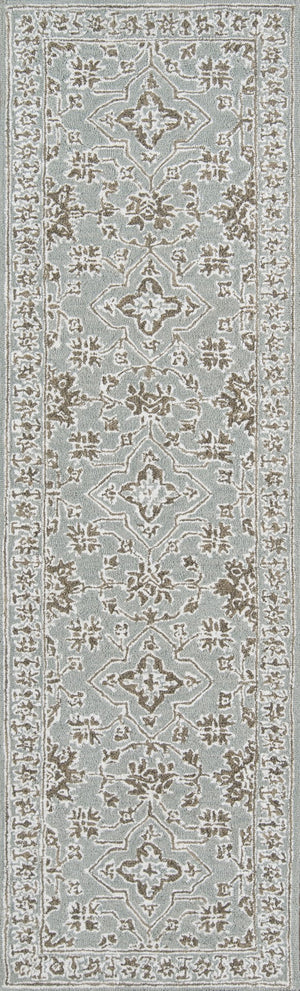 Momeni Valencia VAL-3 Hand Tufted Traditional Oriental Indoor Area Rug Blue 9' x 12' VALENVAL-3BLU90C0