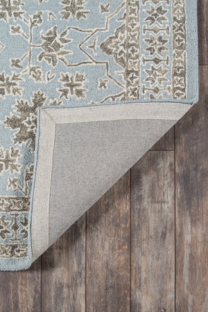 Momeni Valencia VAL-3 Hand Tufted Traditional Oriental Indoor Area Rug Blue 9' x 12' VALENVAL-3BLU90C0