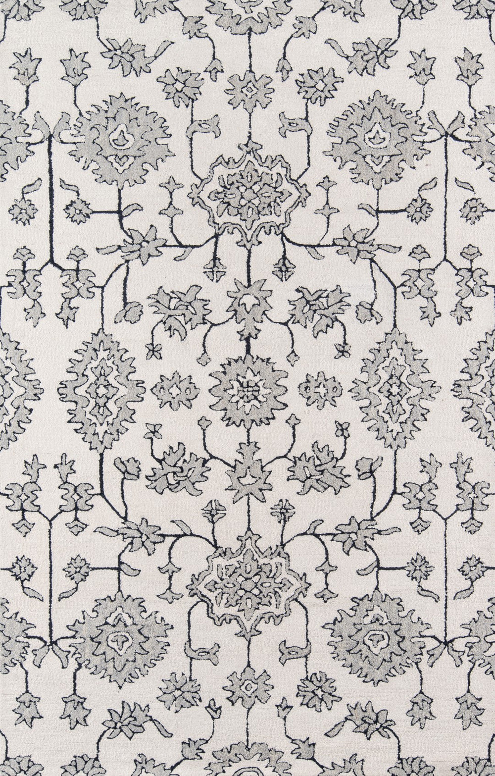 Momeni Valencia VAL-4 Hand Tufted Transitional Floral Indoor Area Rug Ivory 9' x 12' VALENVAL-4IVY90C0
