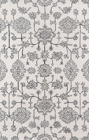Momeni Valencia VAL-4 Hand Tufted Transitional Floral Indoor Area Rug Ivory 9' x 12' VALENVAL-4IVY90C0