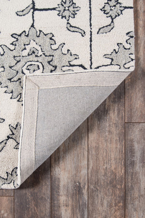 Momeni Valencia VAL-4 Hand Tufted Transitional Floral Indoor Area Rug Ivory 9' x 12' VALENVAL-4IVY90C0