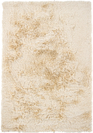 Chandra Rugs Vani 100% Polyester Hand-Woven Contemporary Shag Rug Beige/Cream 7'9 x 10'6