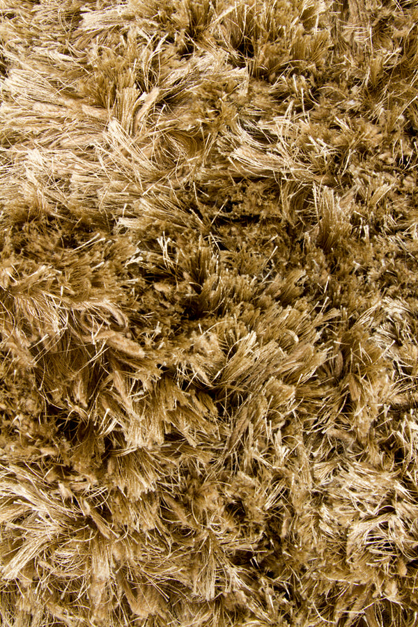 Chandra Rugs Vani 100% Polyester Hand-Woven Contemporary Shag Rug Tan/Beige 7'9 x 10'6