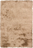 Chandra Rugs Vani 100% Polyester Hand-Woven Contemporary Shag Rug Tan/Beige 7'9 x 10'6