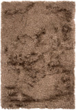 Chandra Rugs Vani 100% Polyester Hand-Woven Contemporary Shag Rug Dark Brown/Beige 7'9 x 10'6