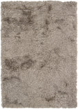 Chandra Rugs Vani 100% Polyester Hand-Woven Contemporary Shag Rug Charcoal/Ivory 7'9 x 10'6