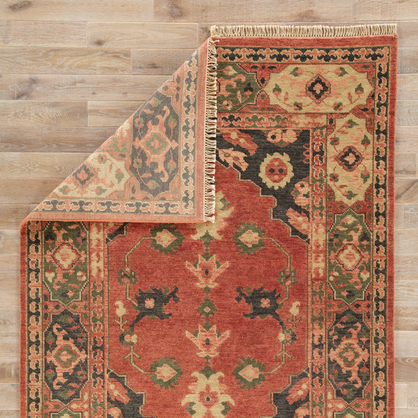 Artemis by Jaipur Living Azra Hand-Knotted Floral Red/ Black Area Rug (9'X12')