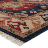 Artemis by Jaipur Living Karter Hand-Knotted Medallion Blue/ Red Area Rug (9'X12')