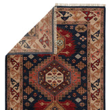 Artemis by Jaipur Living Karter Hand-Knotted Medallion Blue/ Red Area Rug (9'X12')