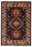 Artemis by Jaipur Living Karter Hand-Knotted Medallion Blue/ Red Area Rug (9'X12')