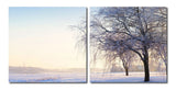 Snowy Solitude Mounted Photography Print Diptych