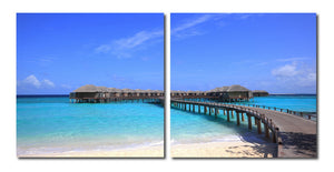 Baxton Studio Bridge to Paradise Mounted Photography Print Diptych