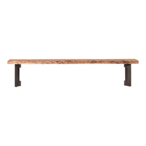 Moe's Home Bent Bench Small Smoked