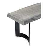 BENT BENCH SMALL WEATHERED GREY