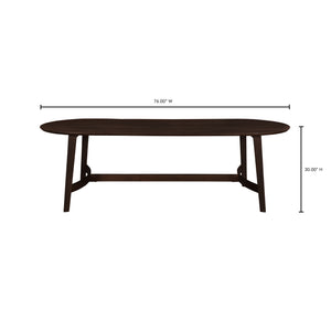 Moe's Home Trie Dining Table Small Dark Brown VE-1099-20