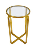 VE203 Gold Round End Table