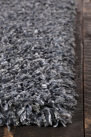 Chandra Rugs Vega 100% Polyester Hand-Woven Contemporary Rug Blue 7'9 x 10'6