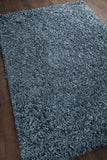 Chandra Rugs Vega 100% Polyester Hand-Woven Contemporary Rug Blue 7'9 x 10'6