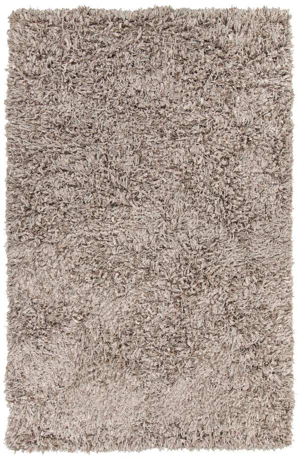 Chandra Rugs Vega 100% Polyester Hand-Woven Contemporary Rug Silver 7'9 x 10'6