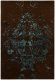 Chandra Rugs Veleno 80% Wool + 20% Viscose Hand-Tufted Contemporary Rug Brown/Teal 9' x 13'