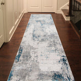 AMER Rugs Venice VEN-1 Power-Loomed Abstract Modern & Contemporary Area Rug Gray 3' x 9'10"