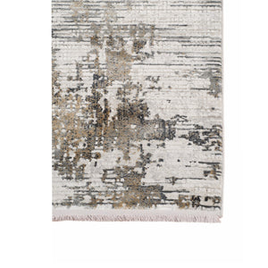 AMER Rugs Venice VEN-2 Power-Loomed Abstract Modern & Contemporary Area Rug Ivory/Gold 9'6" x 13'6"