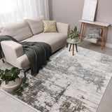 AMER Rugs Venice VEN-2 Power-Loomed Abstract Modern & Contemporary Area Rug Ivory/Gold 9'6" x 13'6"