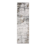 AMER Rugs Venice VEN-2 Power-Loomed Abstract Modern & Contemporary Area Rug Ivory/Gold 3' x 9'10"