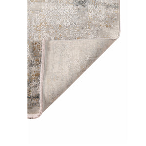 AMER Rugs Venice VEN-4 Power-Loomed Bordered Modern & Contemporary Area Rug Gray/Gold 9'6" x 13'6"