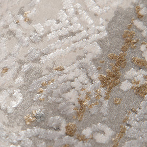 AMER Rugs Venice VEN-4 Power-Loomed Bordered Modern & Contemporary Area Rug Gray/Gold 9'6" x 13'6"