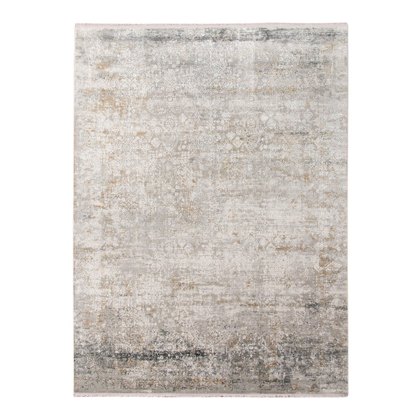 AMER Rugs Venice VEN-4 Power-Loomed Bordered Modern & Contemporary Area Rug Gray/Gold 9'6" x 13'6"