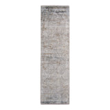 AMER Rugs Venice VEN-4 Power-Loomed Bordered Modern & Contemporary Area Rug Gray/Gold 3' x 9'10"