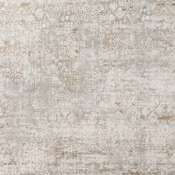 AMER Rugs Venice VEN-4 Power-Loomed Bordered Modern & Contemporary Area Rug Gray/Gold 9'6" x 13'6"