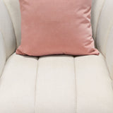 Venus Cream Fabric Chair w/ Contrasting Pillows & Gold Finished Metal Base by Diamond Sofa