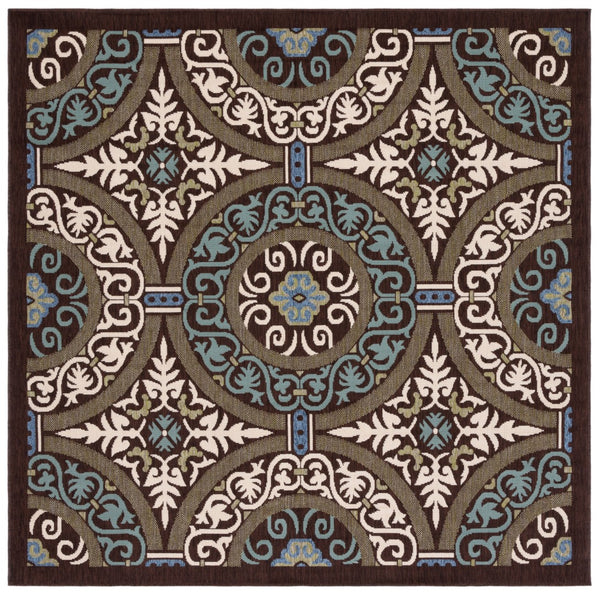 Safavieh Veranda 055 Power Loomed 87% Polypropylen/9.3% Polyester/3.7% Latex Outdoor Rug VER055-0621-7SQ