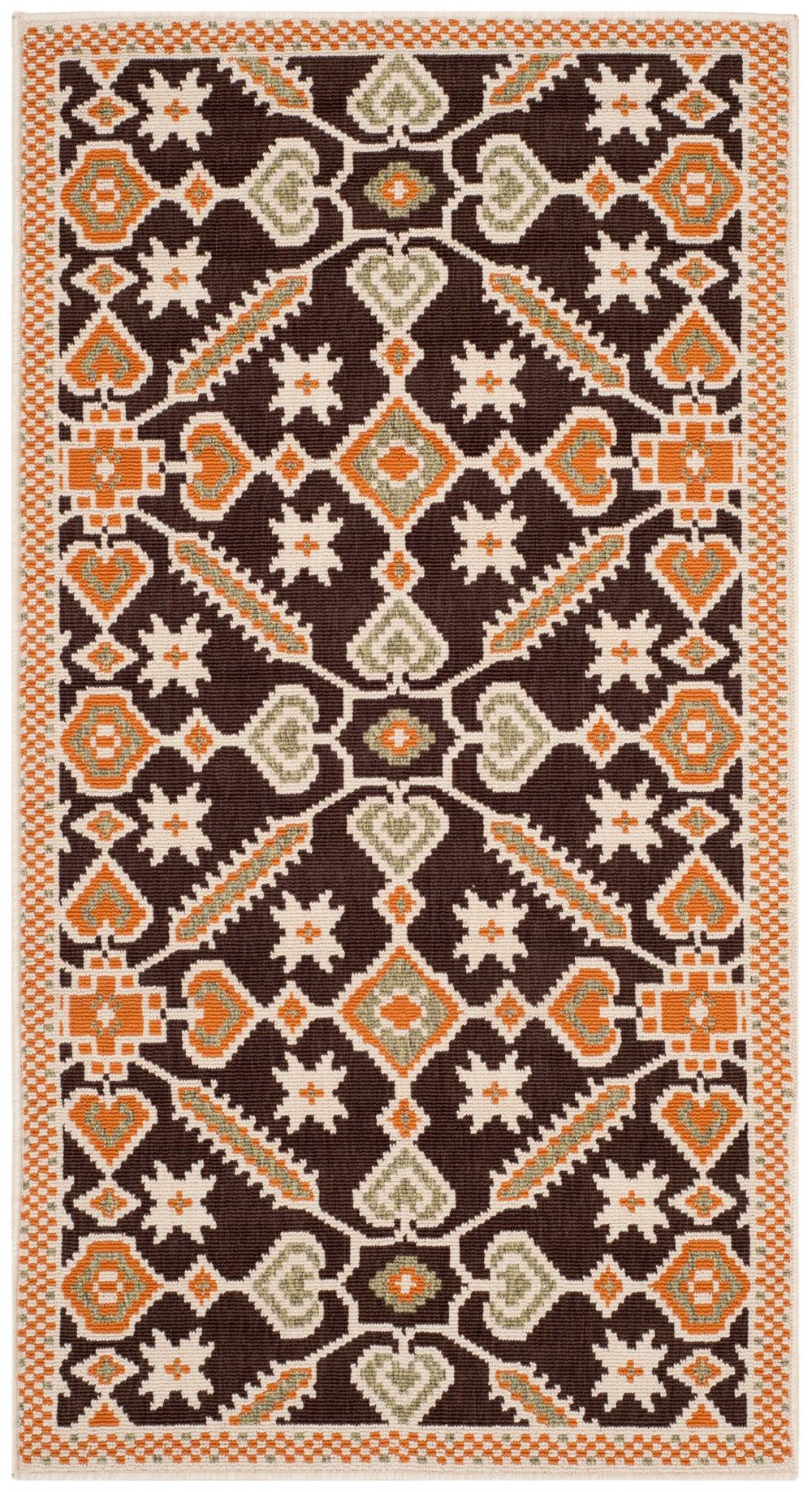 Safavieh Veranda 098 Power Loomed 87% Polypropylen/9.3% Polyester/3.7% Latex Outdoor Rug VER098-0725-4