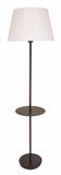 Vernon 3-bulb Floor Lamp with Table in Black