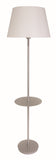 Vernon 3-bulb Floor Lamp with Table in Platinum Gray